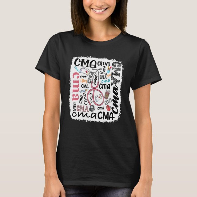 Cma-Typografie T-Shirt (Vorderseite)