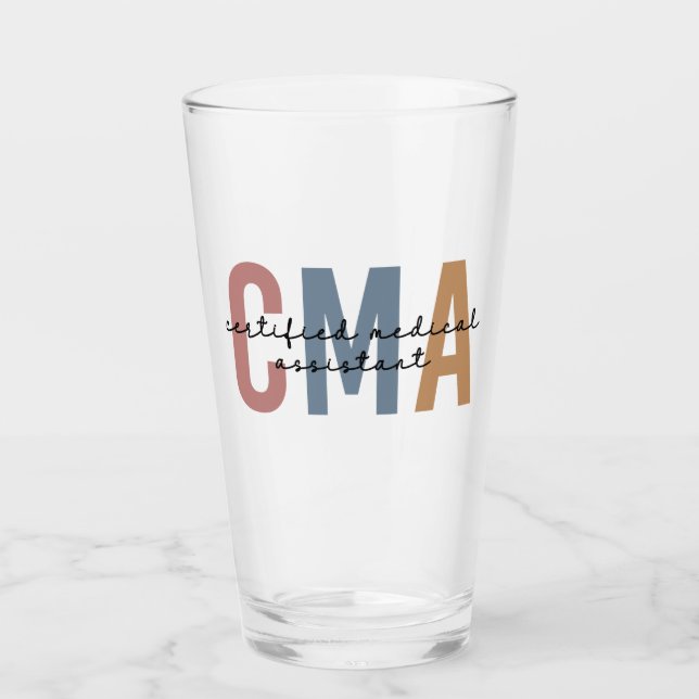 CMA zertifizierter medizinischer Assistent Glas (Vorderseite)