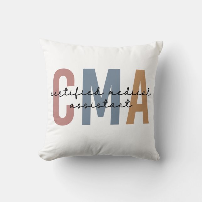 CMA zertifizierter medizinischer Assistent Kissen (Vorderseite)