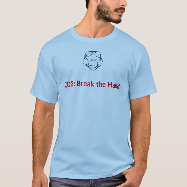 CMBC transparentes Blau, CO2: Brechen Sie die T-Shirt (Vorderseite)