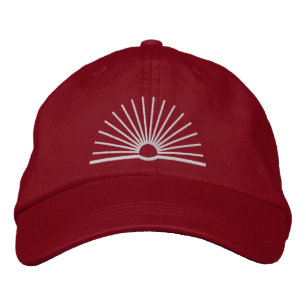 CMEC-Baseballkappe - rot mit weißem Logo Bestickte Baseballkappe