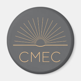 CMEC-Kühlschrankmagnet - grau mit Pfirsichlogo Magnet