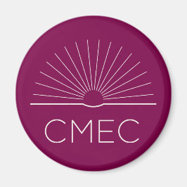 CMEC-Kühlschrankmagnet in Rot mit weißem Logo Magnet