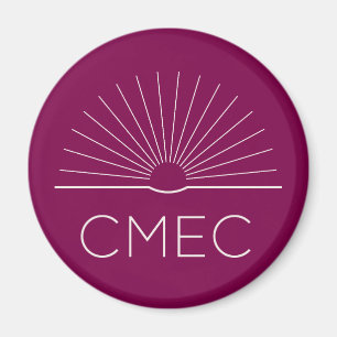 CMEC-Kühlschrankmagnet in Rot mit weißem Logo Magnet