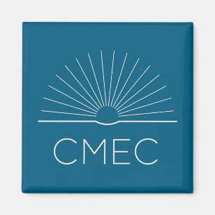 CMEC Kühlschrankmagnet - quadratisch, türkis mit w Magnet