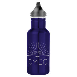 CMEC Wasserflasche - 18 oz, blau mit weißem Logo