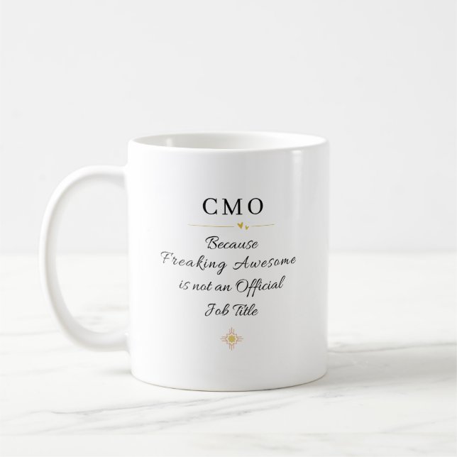 CMO-Bürozitat Kaffeetasse (Links)