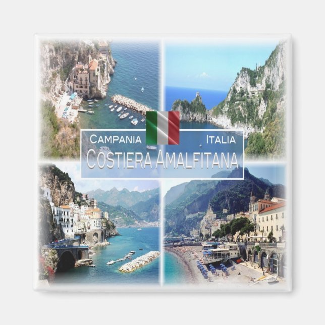 CMP025 AMALFI COAST, Kampanien, Italien, Kühlschra Magnet (Vorne)