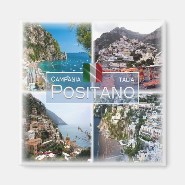 CMP027 POSITANO - Kampanien - Italien - Kühlschran Magnet (Vorne)