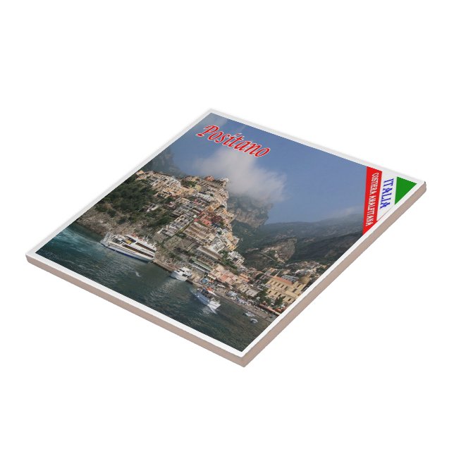 CMP038 POSITANO, AMALFI COAST, Italien, Fliese (Seite)