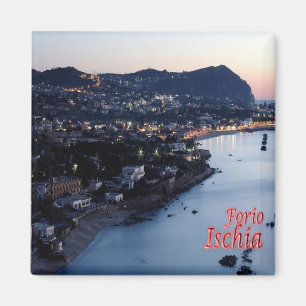 CMP076 ISCHIA, Forio at Twilight, Italien, Kühlsch Magnet