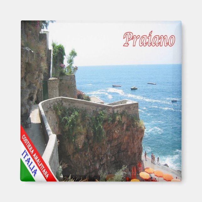 CMP102 AMALFI COAST, PRAIANO, Italien, Kühlschrank Magnet (Vorne)