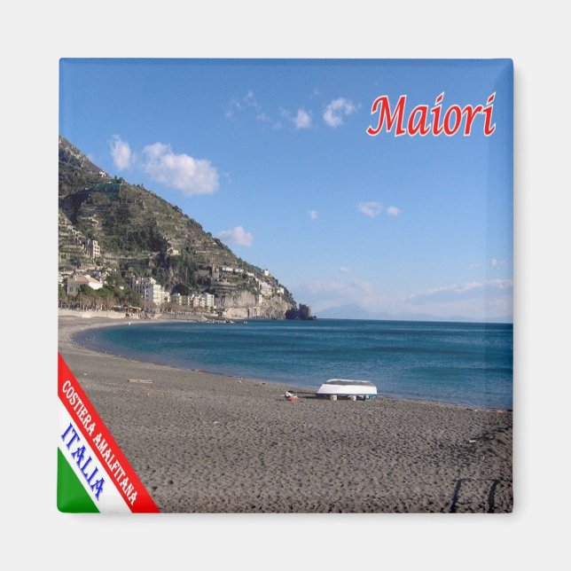 CMP108 AMALFI COAST MAIORI Beach, Italien, Kühlsch Magnet (Vorne)