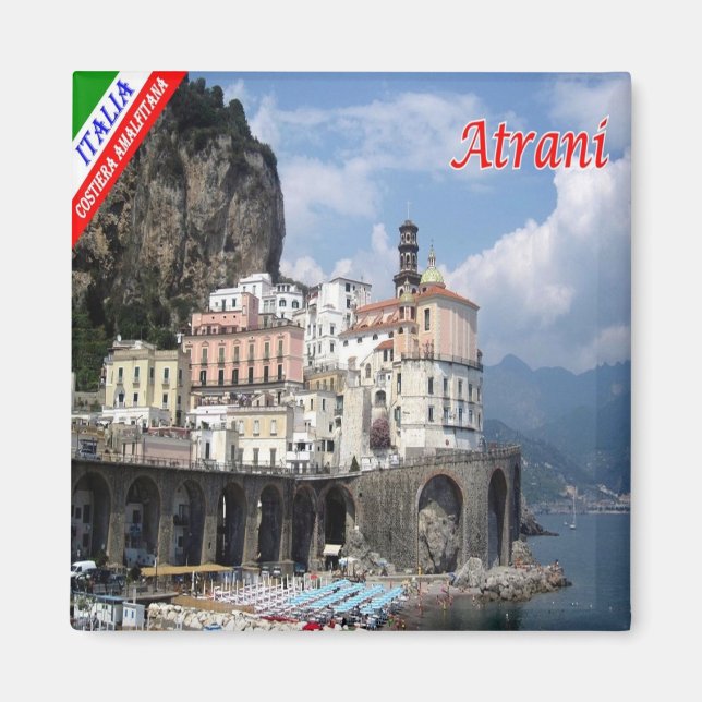 CMP113 AMALFI COAST, ATRANI, Italien, Kühlschrank Magnet (Vorne)