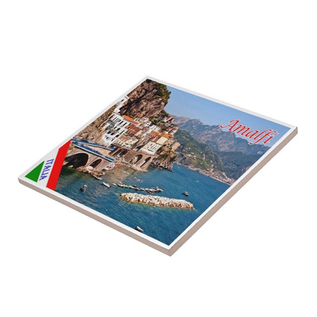 CMP139 AMALFI, Panorama, Italien, Fliese (Seite)