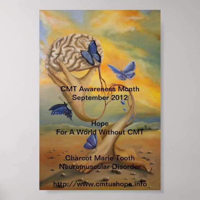 CMT Awareness Month 2012 Poster mit Worten (Vorne)
