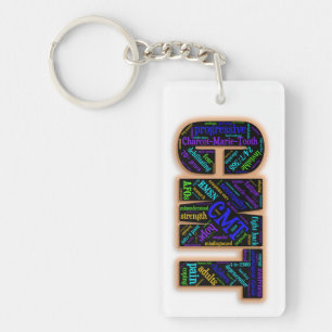 CMT Bewusstseins-Schlüsselanhänger (Wort-Wolke) Schlüsselanhänger