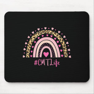 Cmt Nurse Leopard Print Boho Rainbow Nurses Week Mousepad