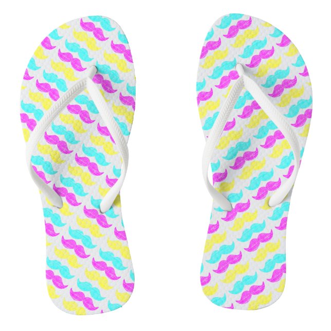 CMY Mustaches Flip Flops (Fußbett)