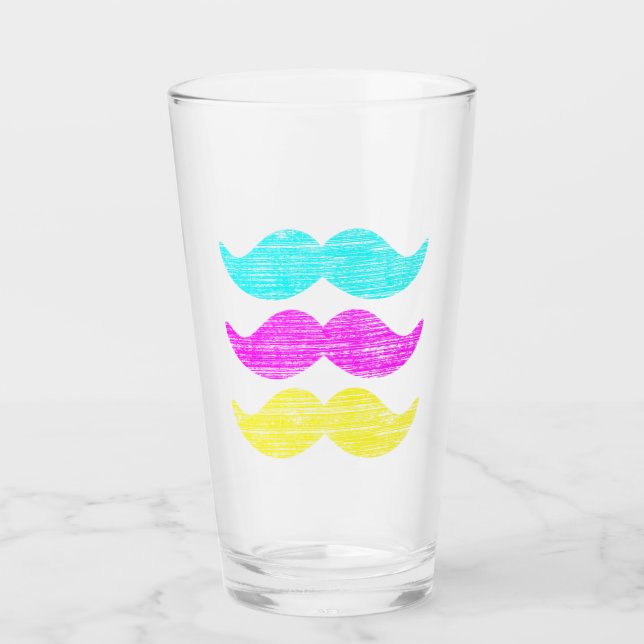 CMY Mustaches Glas (Vorderseite)