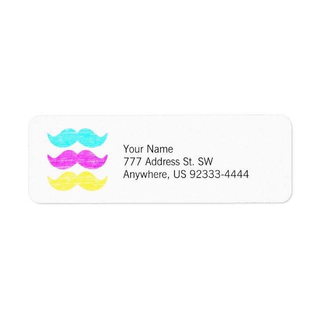 CMY Mustaches (Letterpress style) (Vorne)