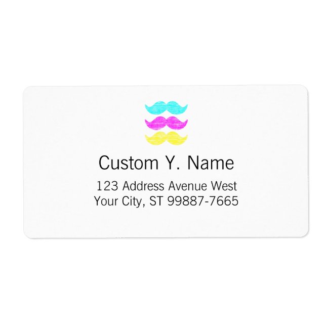 CMY Mustaches (Letterpress style) (Vorne)