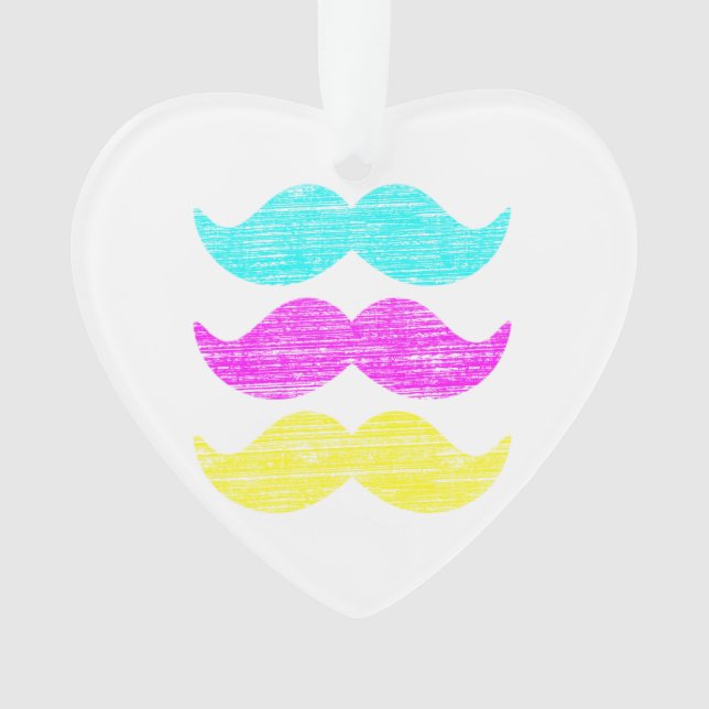 CMY Mustaches (Letterpress style) Ornament (Vorderseite)