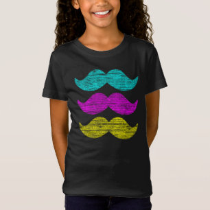 CMY Mustaches (Letterpress style) T-Shirt