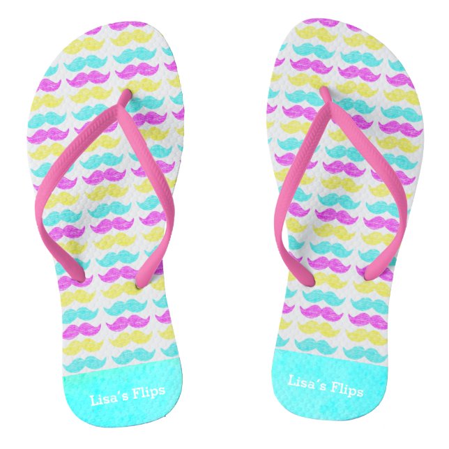CMY Schnurrbärte Flip Flops (Fußbett)