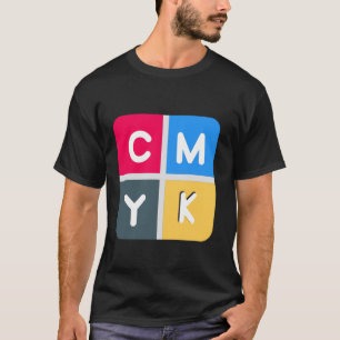CMYK Cyan, Magenta, Gelb und Key T-Shirt