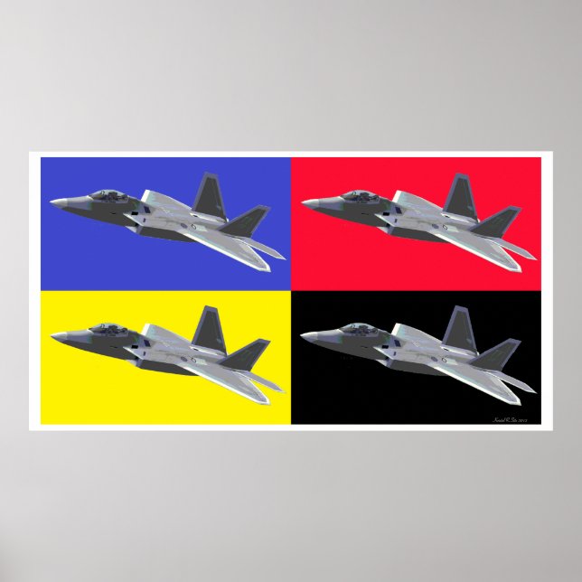 CMYK F-22 Raptor Poster (Vorne)