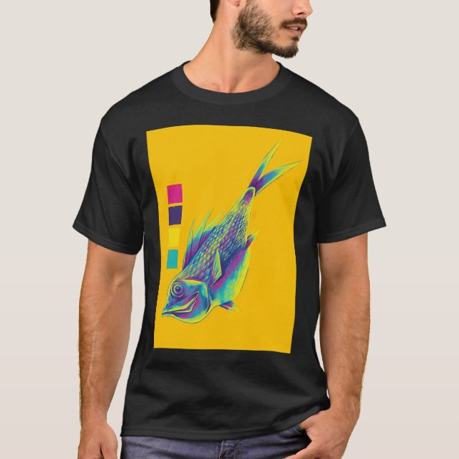 CMYK-Fisch T-Shirt (Vorderseite)