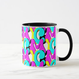 CMYK Funky Retro Tasse