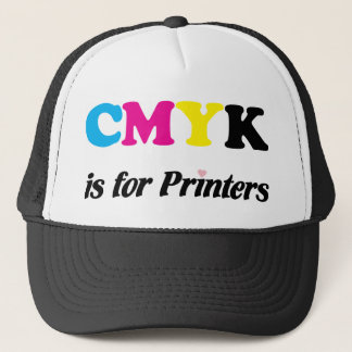 CMYK ist für Drucker 3 Truckerkappe
