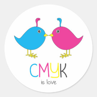 cmyk ist Liebe Aufkleber