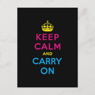 CMYK Keep Calm und mach weiter Postkarte