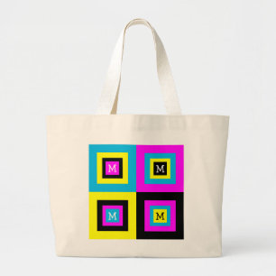 CMYK-Monogramm für den Grafikdesigner Jumbo Stoffbeutel