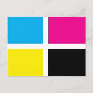 CMYK-Rechtecke Postkarte