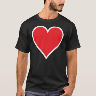 CMYK rotes Herz mit weißem Grenzt-shirt T-Shirt