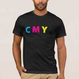 CMYK Shirt - lustiger schwarzer Text