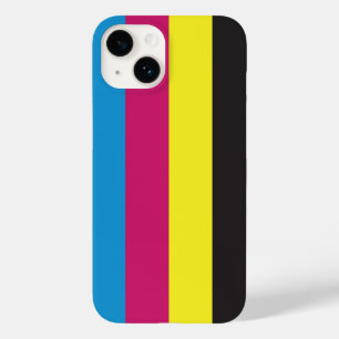 CMYK-Streifen Hintergrundmuster Grafikfarbe Cyan Case-Mate iPhone 14 Hülle