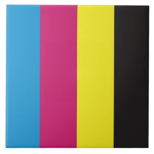 CMYK-Streifen Hintergrundmuster Grafikfarbe Cyan Fliese