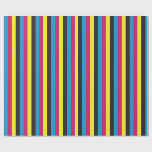 CMYK-Streifen Hintergrundmuster Grafikfarbe Cyan Geschenkpapier