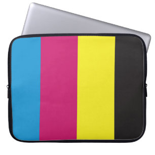 CMYK-Streifen Hintergrundmuster Grafikfarbe Cyan Laptopschutzhülle