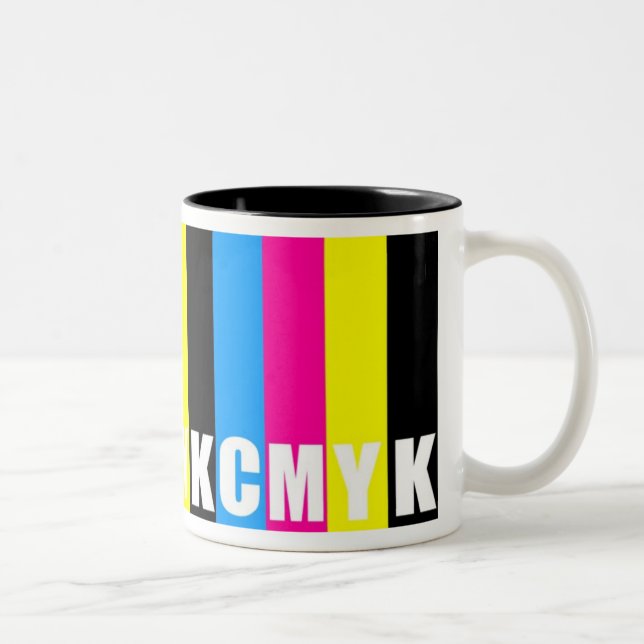 CMYK-Tasse Zweifarbige Tasse (Rechts)