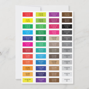 CMYK- und Hex-Code-Farbenbeispiele