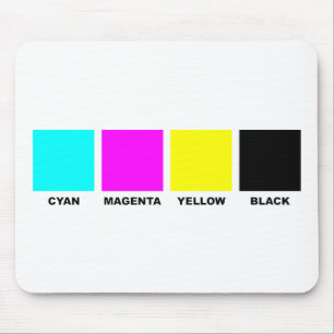 CMYK vier Farbprozeßmodell Mousepad