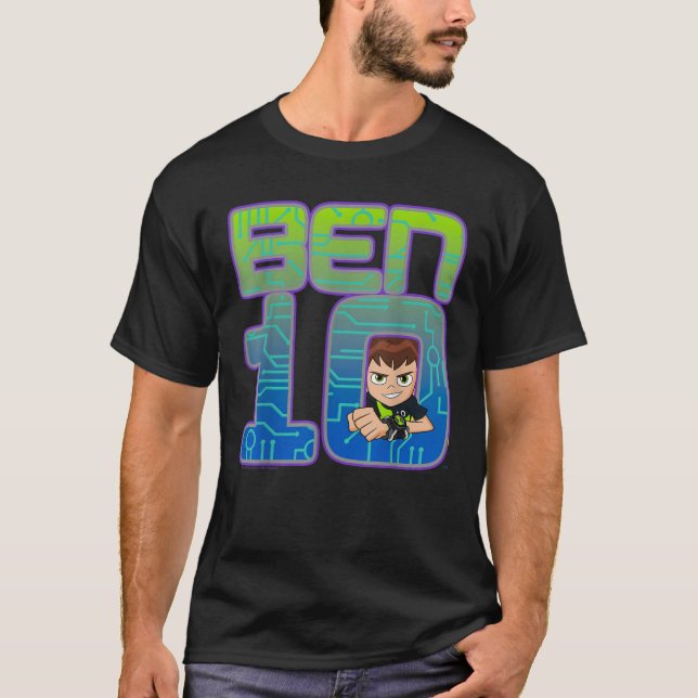 CN Ben 10 Simple Portrait Logo T-Shirt (Vorderseite)