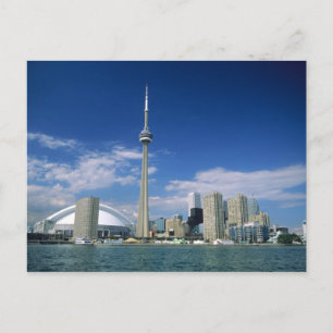 CN Tower and Skydome in Toronto, Ontario, Postkarte