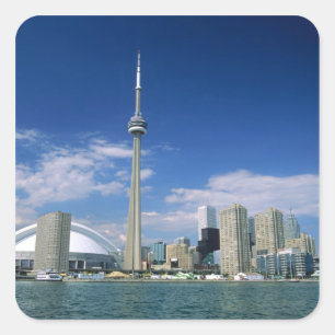 CN Tower and Skydome in Toronto, Ontario, Quadratischer Aufkleber
